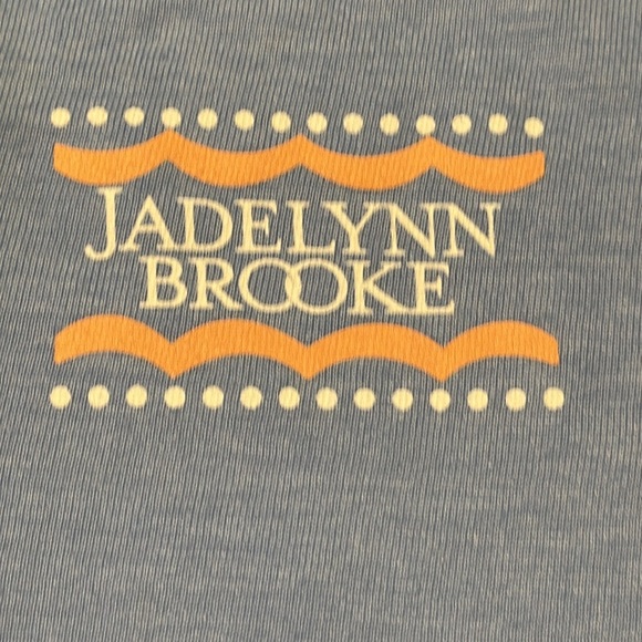 JADELYNN BROOKE Blue V-Neck T-Shirt Short Sleeve Women’s Size XL - Picture 2 of 7
